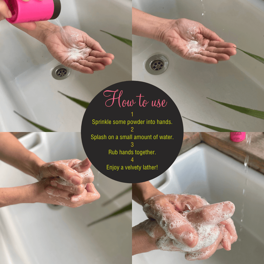 Bettyhula hand wash Dry Soap Powder for Hands. Lime & Mango